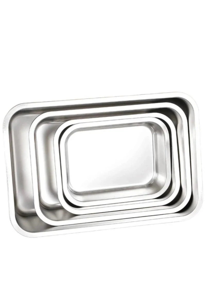 Set of 4 rectangular aluminum baking trays 40/35/30/25cm - Image 3
